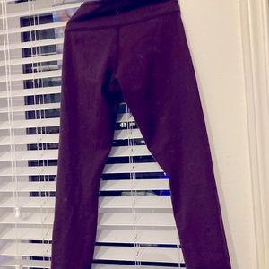 Dark purple/ maroon lululemon yoga crops